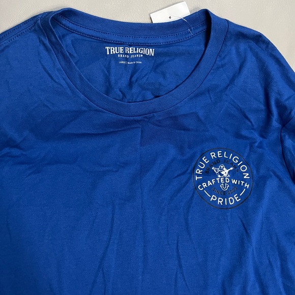 NWT - True Religion Men’s Arch Circle Logo Long Sleeve T Shirt - Size L - Picture 3 of 7